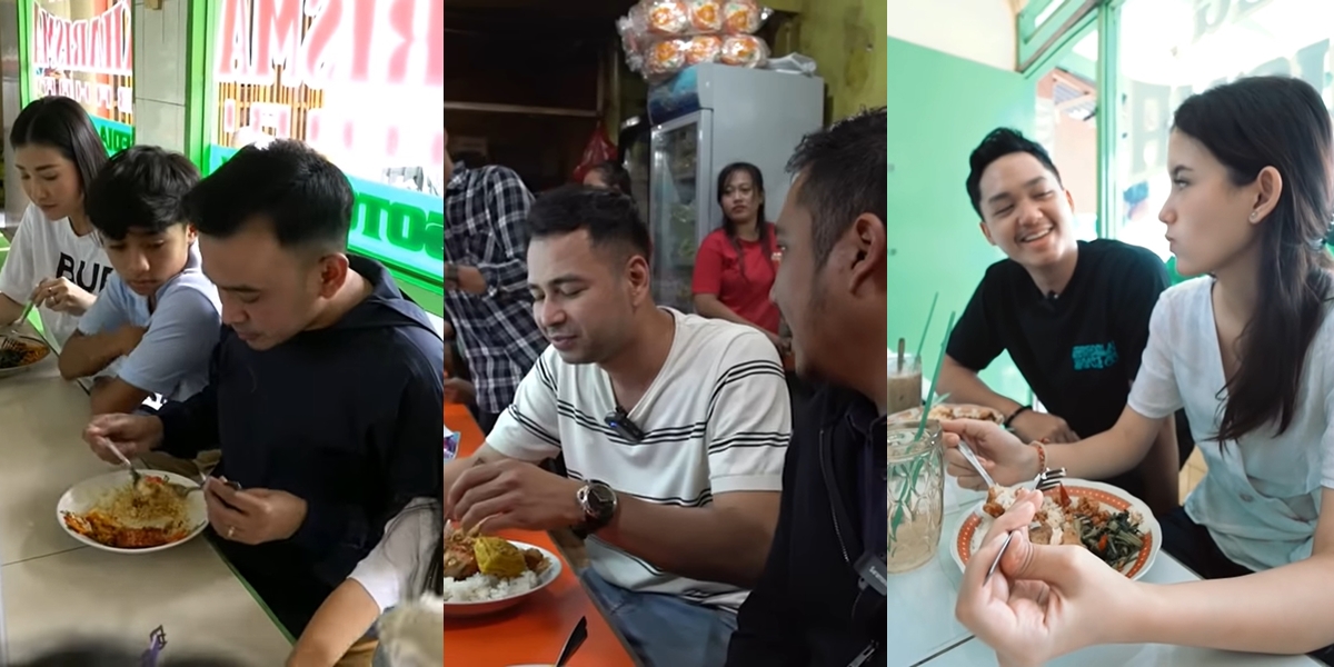 Latest Raffi Ahmad, 9 Photos of Artists Eating at Warteg - Our Favorite Menu