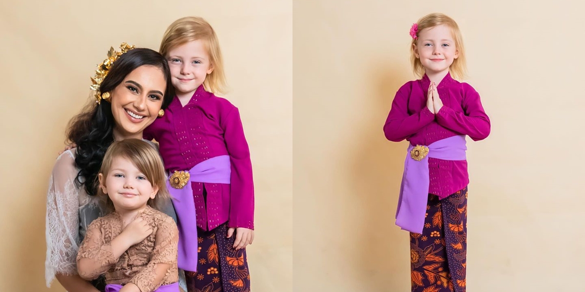 Stay in Love with Indonesia, a Series of Photos of Bule Children Marissa Nasution Wearing Balinese Kebaya - Beautiful Charm Draws Attention