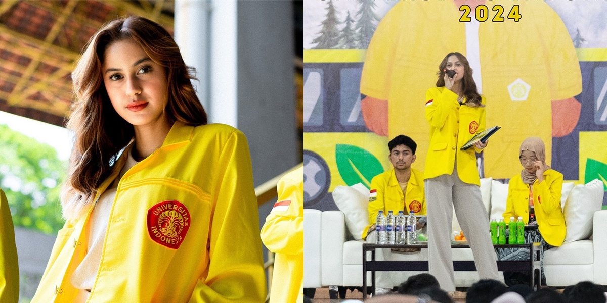 Stay Calm Even When Accused of Entering UI with Money, Here are 7 Photos of Asila Maisa as a Speaker at Campus Dissection - Beautiful in Her Proud Yellow Suit