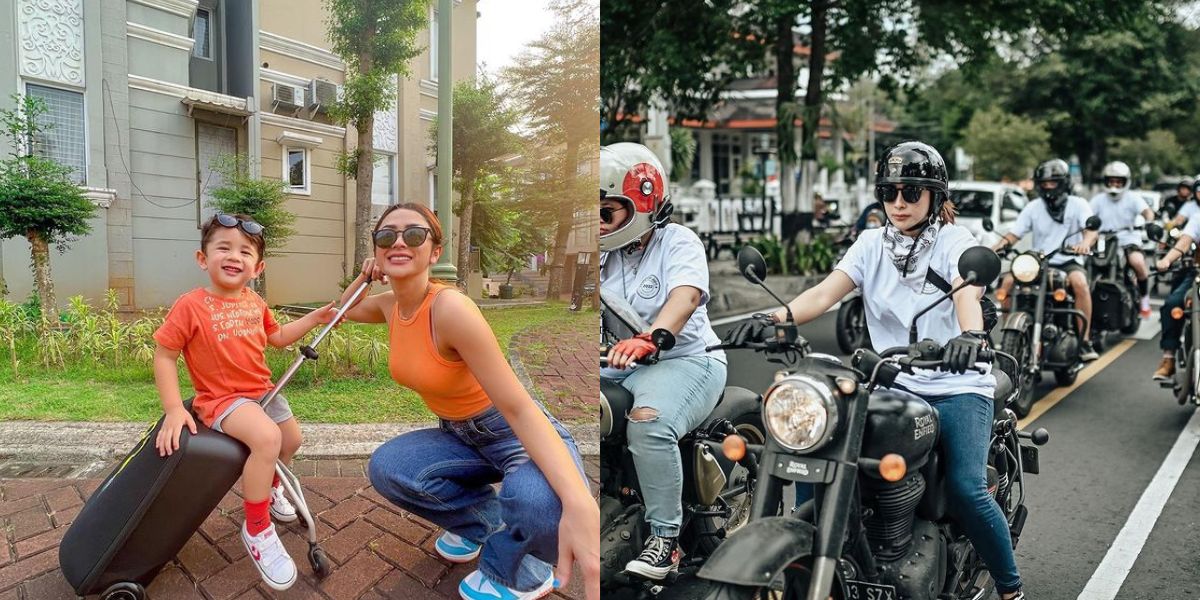 Already a Mother of One Child, 8 Cool Photos of Selvi Kitty Riding a Big Motorbike