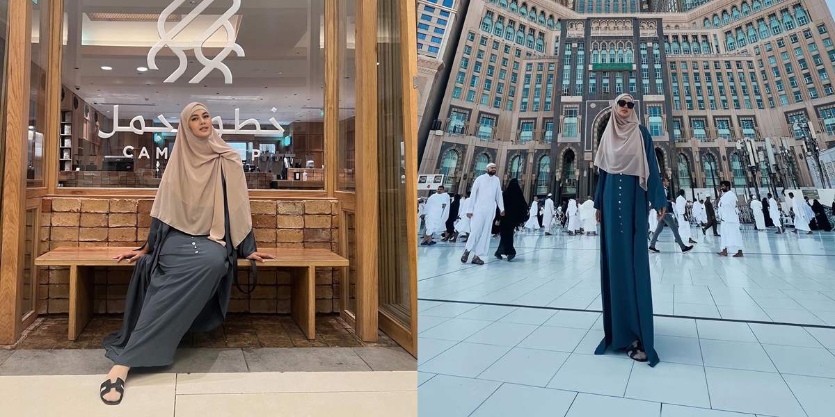 Umrah Bring Two Children, 8 Portraits of Paula Verhoeven in the Holy Land, Praised for Looking More Beautiful in Hijab