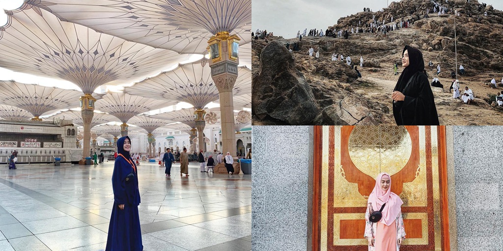 Umrah to the Holy Land, Cita Citata Looks Beautiful Wearing Hijab