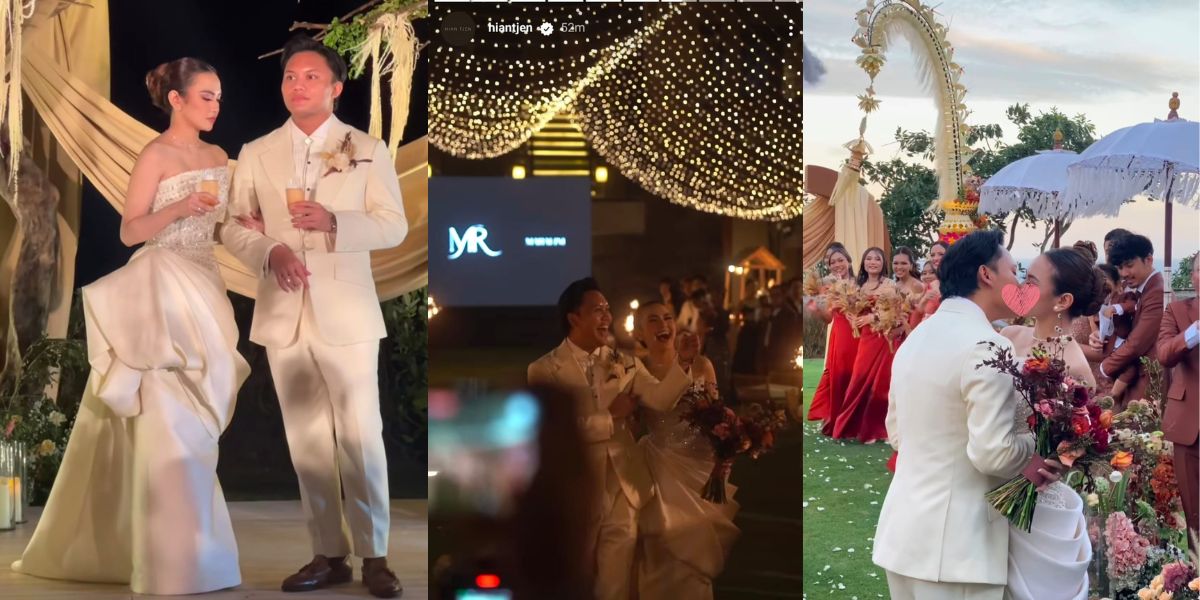 Intimate Concept! 8 Photos of Rizky Febian and Mahalini's Reception in Bali - First Kiss Makes Invited Guests Excited!