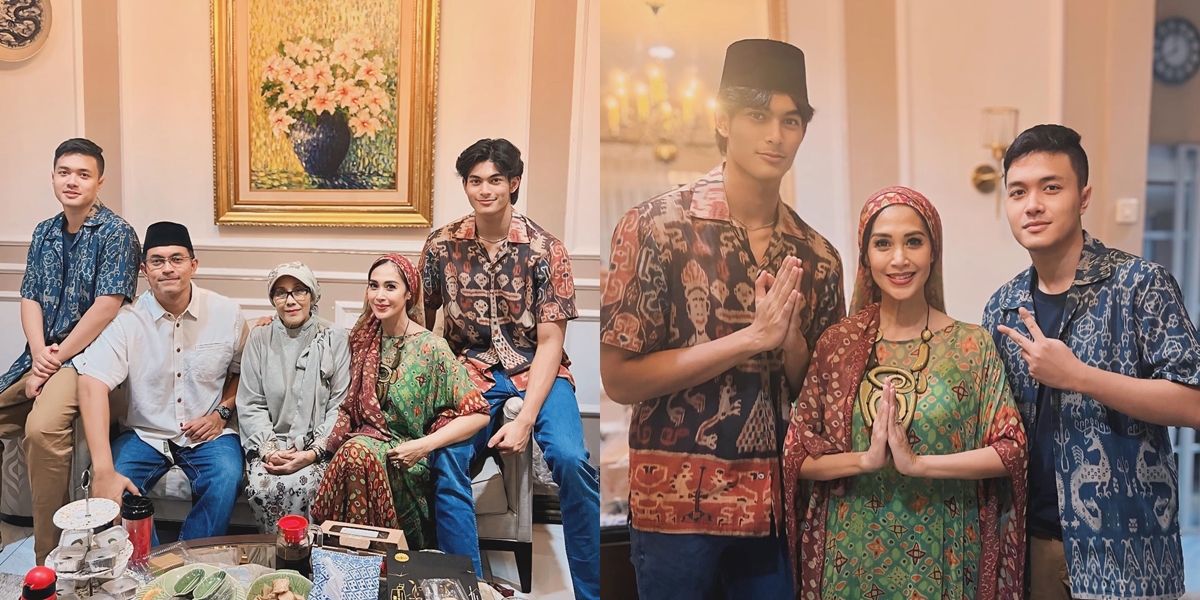 The Vibes of Lebaran, Portraits of Diah Permatasari Breaking Fast with Family - Two Handsome Children Make People Focus