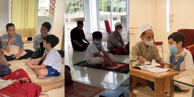 Frowning Face When Informed About Entering Boarding School Becomes the Spotlight, 7 Photos of Rafathar Studying - Praying in Congregation with Boarding School Students
