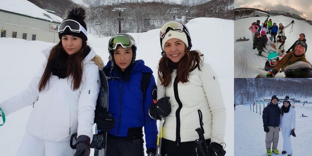 Wulan Guritno Enjoys the Cold Snow in Japan with Family