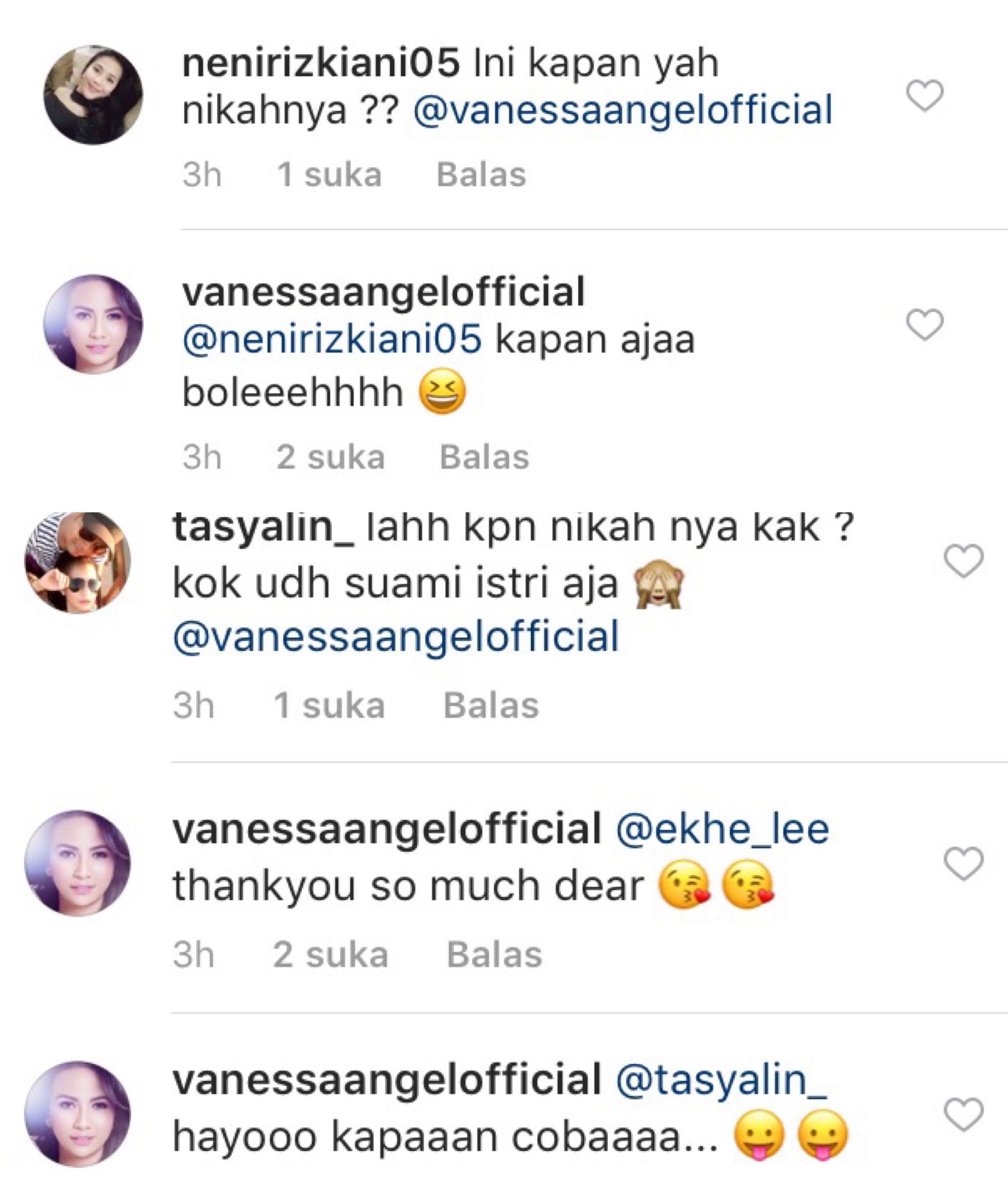 Vanessa main tebak tebakan dengan fans © Istimewa