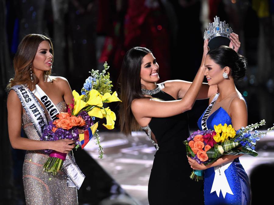 Gara-gara MC salah sebut, Miss Colombia batal menang jadi Miss Universe 2015. ©AFP