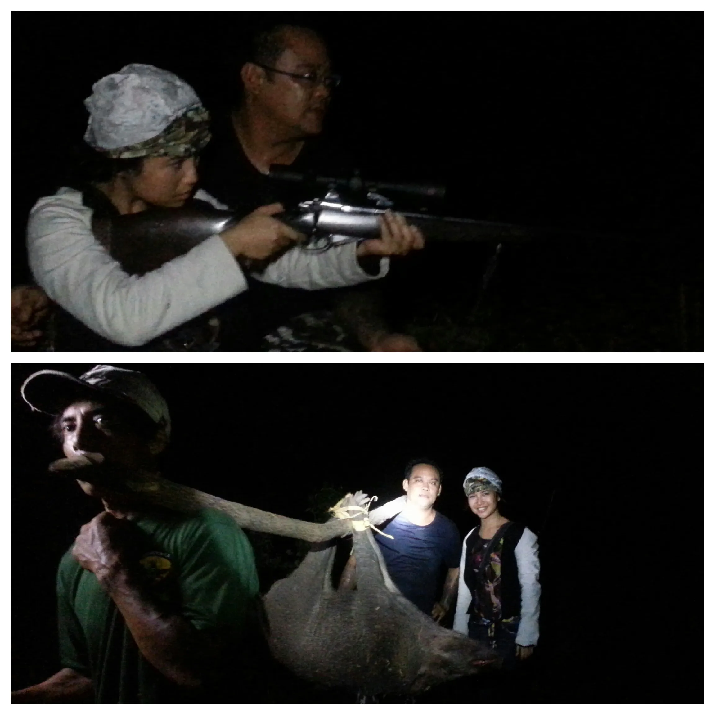 Chacha saat berburu babi. @dok.pribadi