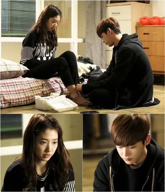 Tatapan penuh cinta Park Shin Hye pada Lee Jong Suk bikin semakin gemas. @soompi.com