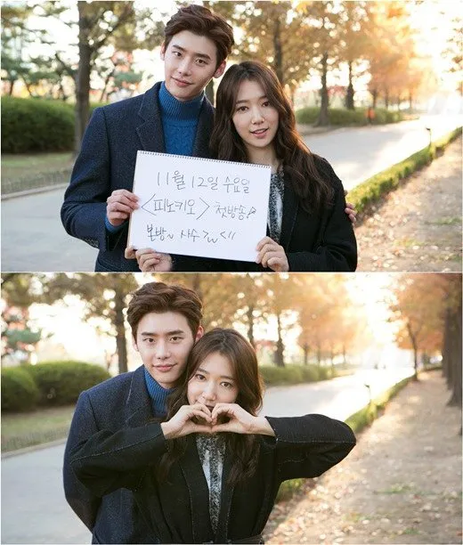 Lee Jong Suk dan Park Shin Hye mempromosikan Pinocchio dengan sangat mesra. @koreaboo.com