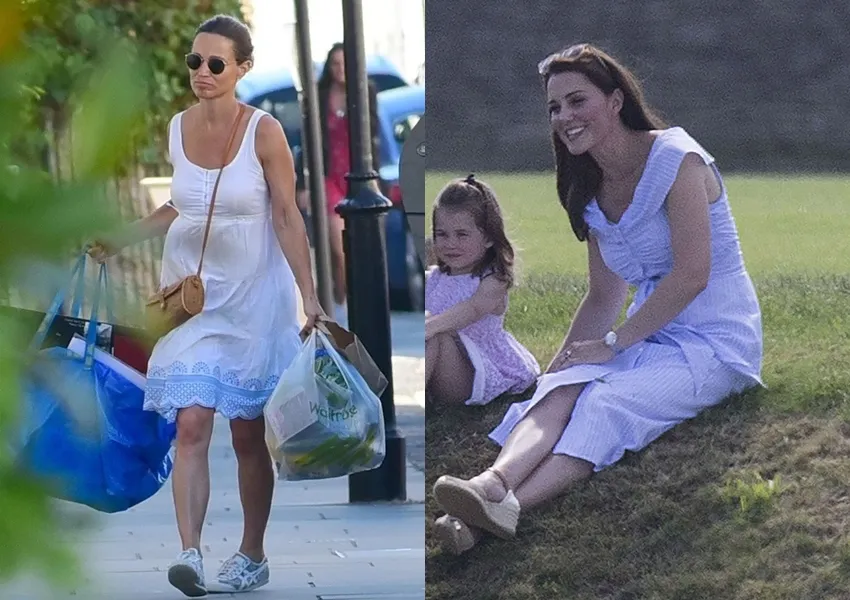 Style Pippa dan Kate yang senantiasa kompak. (Backgrid via People; AP Images)