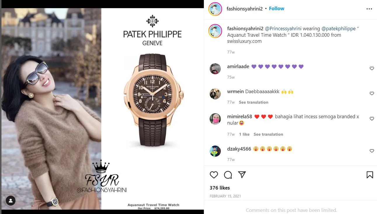 Instagram @fashionsyahrini2