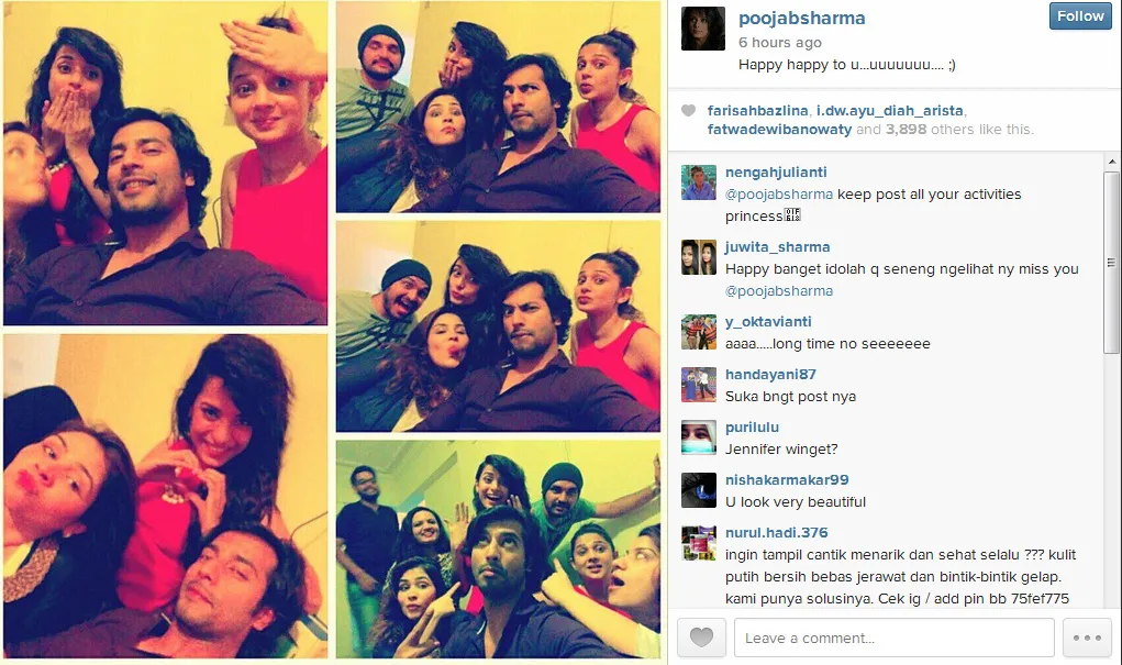 Pooja Sharma ternyata bisa gokil juga. @instagram