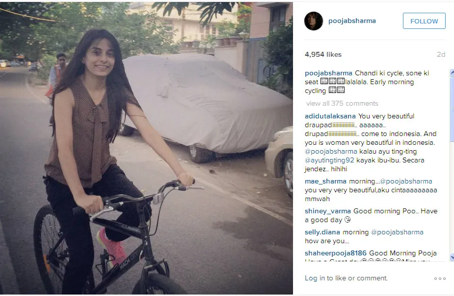 Ini dia wajah polos Pooja Sharma, cantik bukan? © Instagram.com/poojabsharma