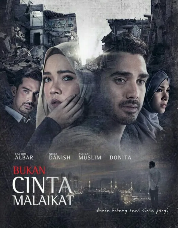Poster film BUKAN CINTA MALAIKAT. 咒anesha Perkasa Film