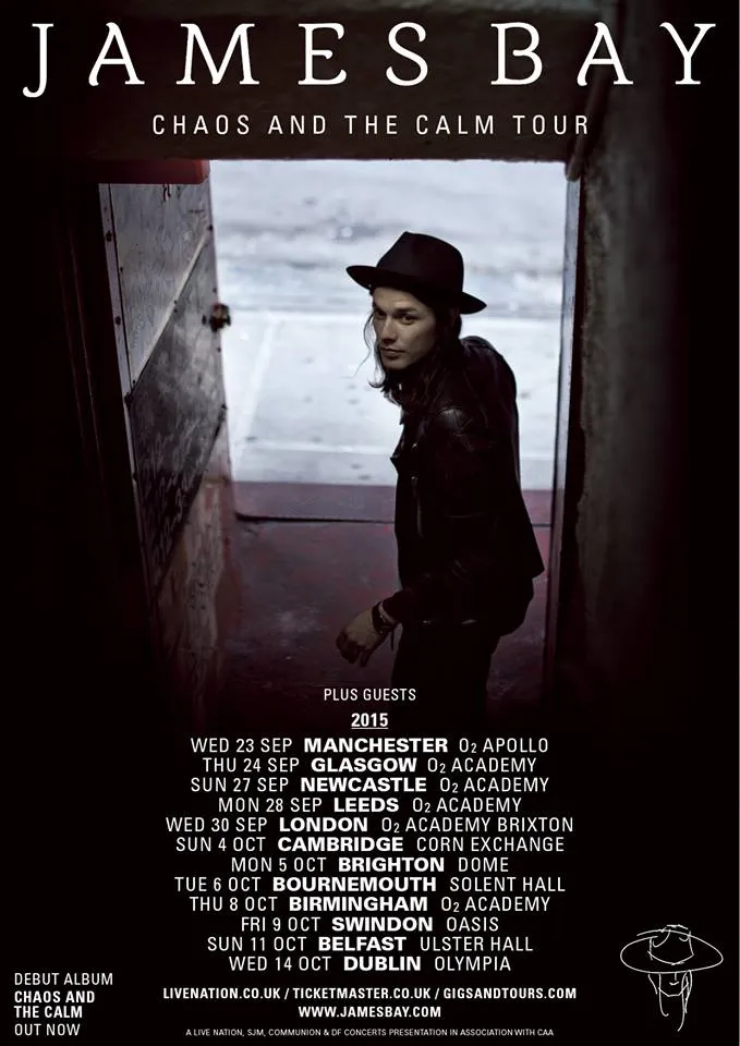 Chaos And The Calm Tour © James Bay Official Facebook