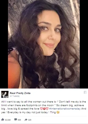 Preity Zinta makin cantik setelah nikah ©missmalini