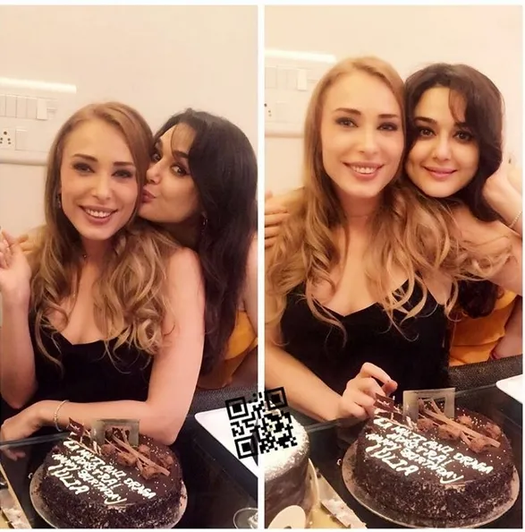 Preity beri kecupan untuk Iulia ©instagram/realpz