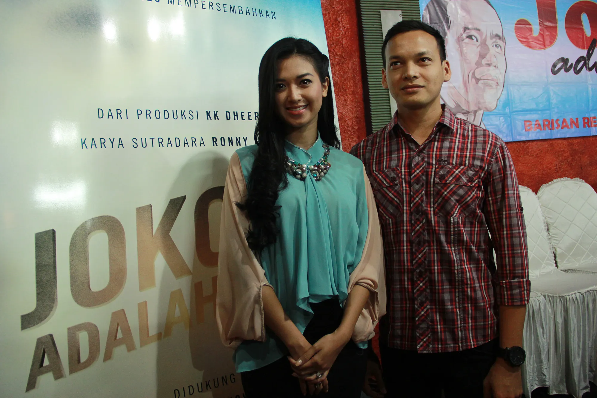 Sylvia Fully dan Ben Joshua yang bakal menjadi Jokowi dalam film. Sudah serasi nggak? foto: Agus Apriyanto