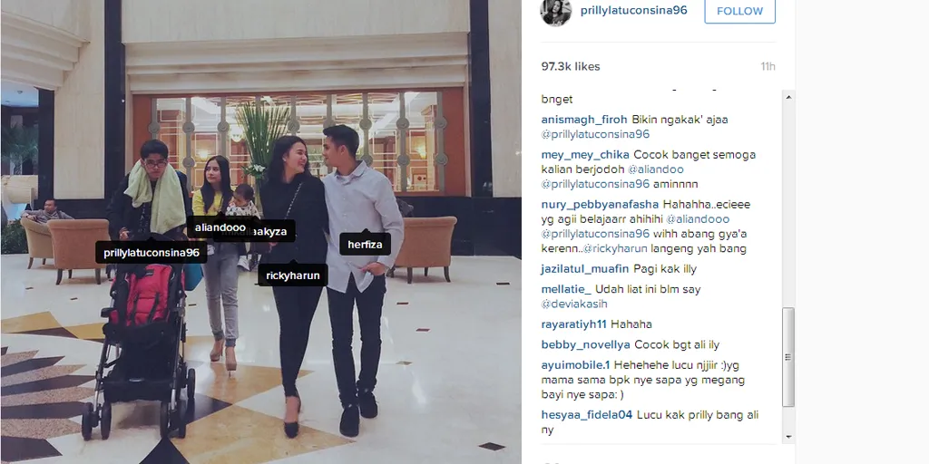 Meski jadi 'supir' dan 'babysitter' keduanya tetap memiliki chemistry yang kuat ©instagram.com-prillylatuconsina