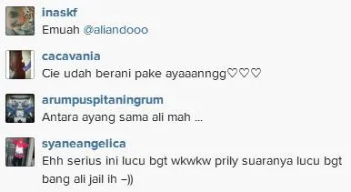 Komentar dari follower Aliando @ instagram.com/aliandooo