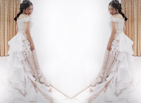 Prilly cantik dalam balutan gaun pengantin © instagram.com/prillylatuconsina96