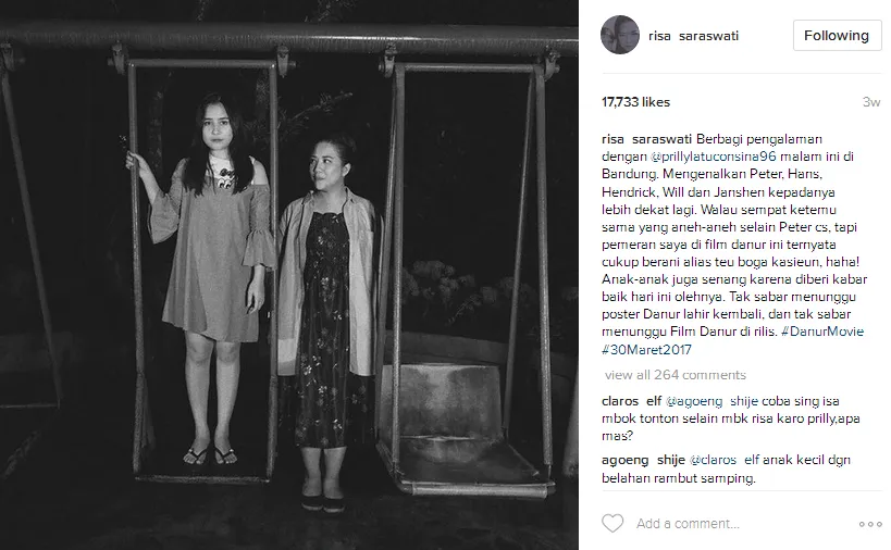 Sarasvati kenalkan Prilly pada Peter CS © Instagram