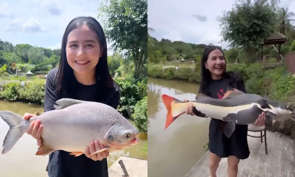 Prily Latuconsina Mancing Dapat Ikan Besar (Credit: Instagram/prillylatuconsina96)