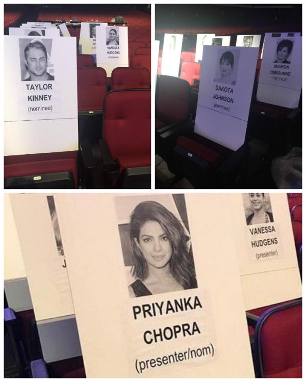 Ini dia posisi tempat duduk Priyanka saat hadiri People's Choice Award di LA © Pinkvilla.com