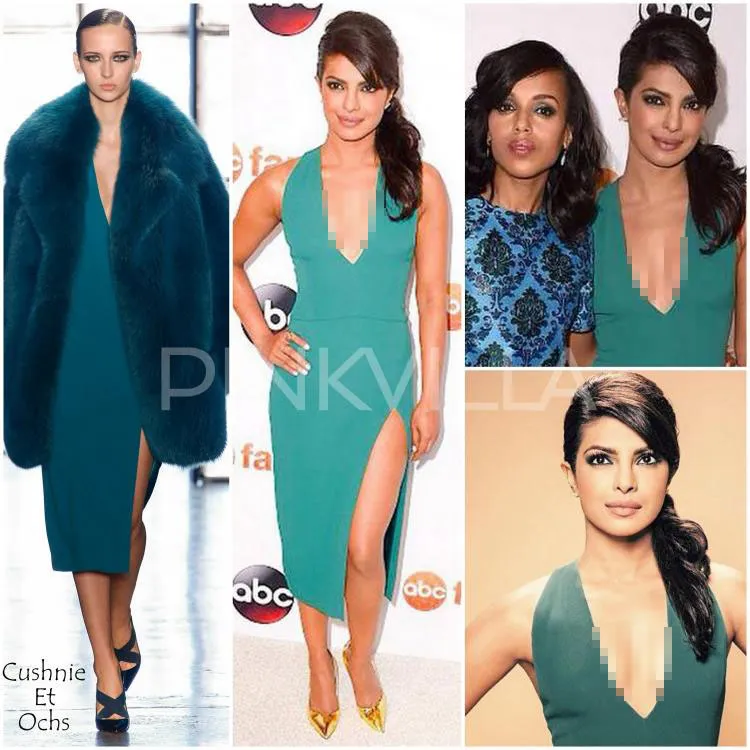 Ini dia penampilan aduhai Priyanka Chopra dengan dress hijaunya @pinkvilla.com