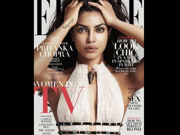 Priyanka Chopra tampil hot di cover Elle terbaru © Filmibeat.com