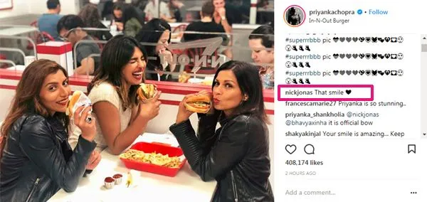 Nick Jonas tak tahan melihat senyum Priyanka Chopra ©instagram/priyankachopra