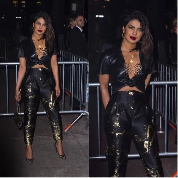 Priyanka tampil keren dengan warna hitam nan seksi ©bollywoodlife
