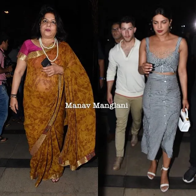 Priyanka mengajak Nick Jonas makan malam bersama ibunya ©instagram/manav.manglani