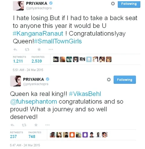 Ucapan selamat disisipi 'nada sinis' Priyanka Chopra @twitter.com/priyankachopra