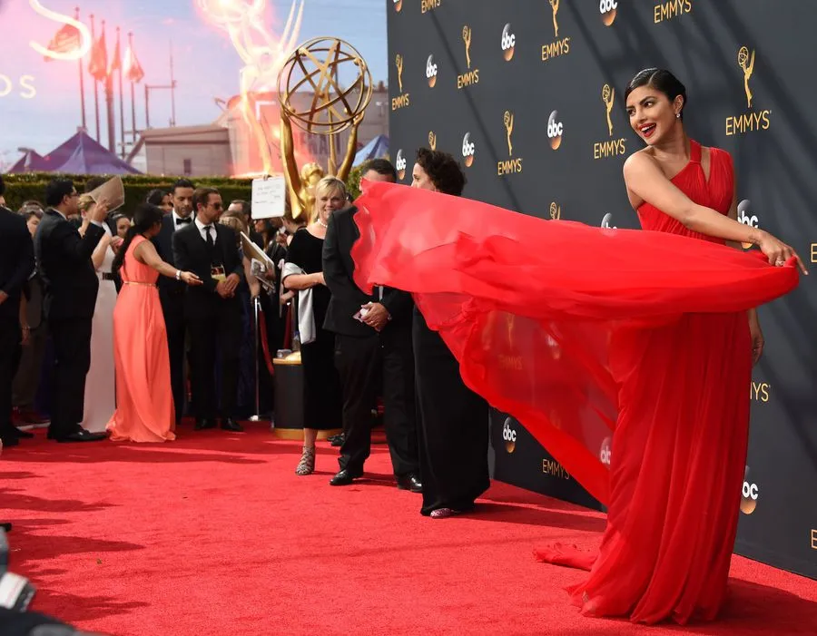 Bollywood beauty, Priyanka Chopra beraksi di red carpet/©AFP