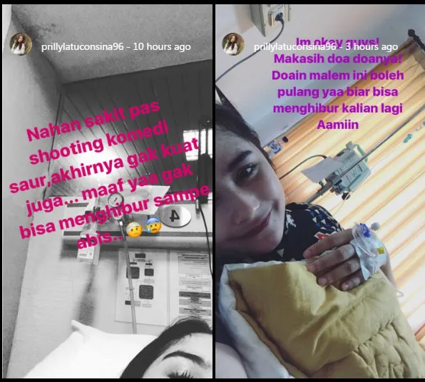 Prilly Latuconsina jatuh sakit. 呼nstagram/prillylatuconsina96