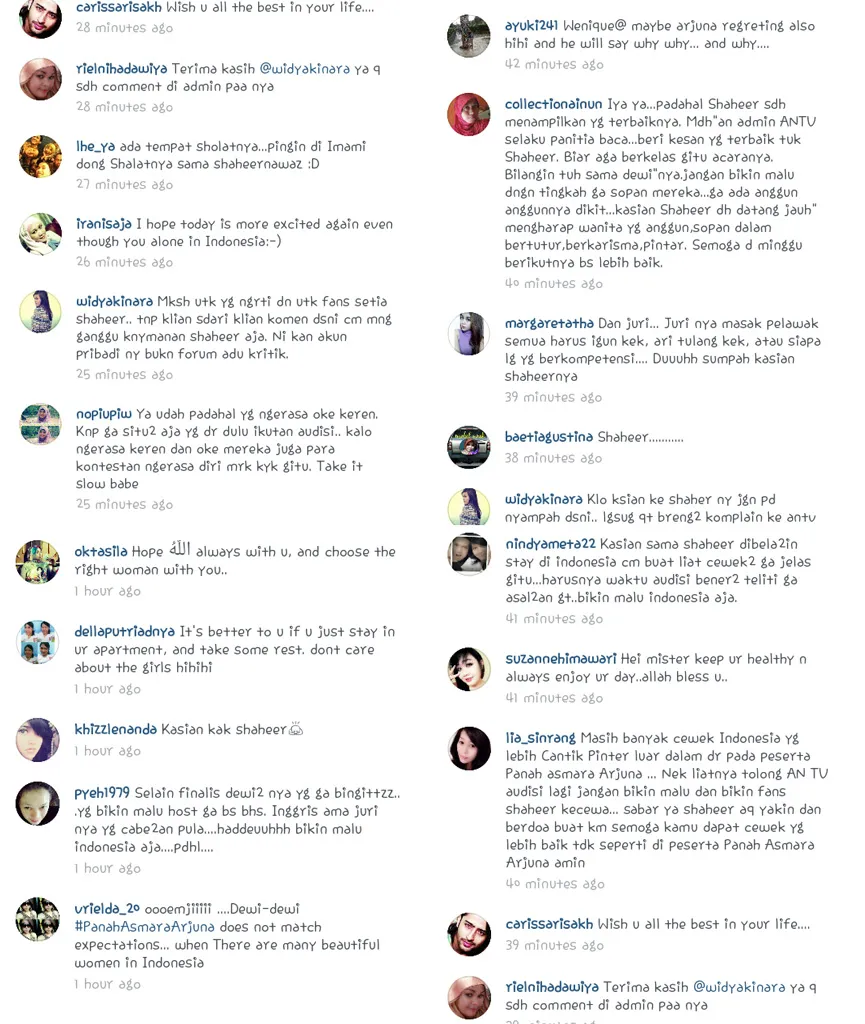 Fans perang komentar di Instagram Shaheer Sheikh. @instagram.com