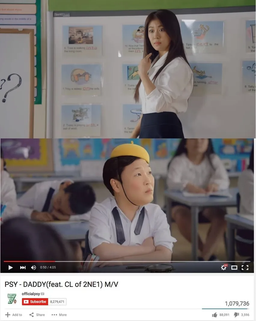 Ha Ji Won di MV PSY dan rekor satu juta lebih penonton oleh MV Daddy. © istimewa