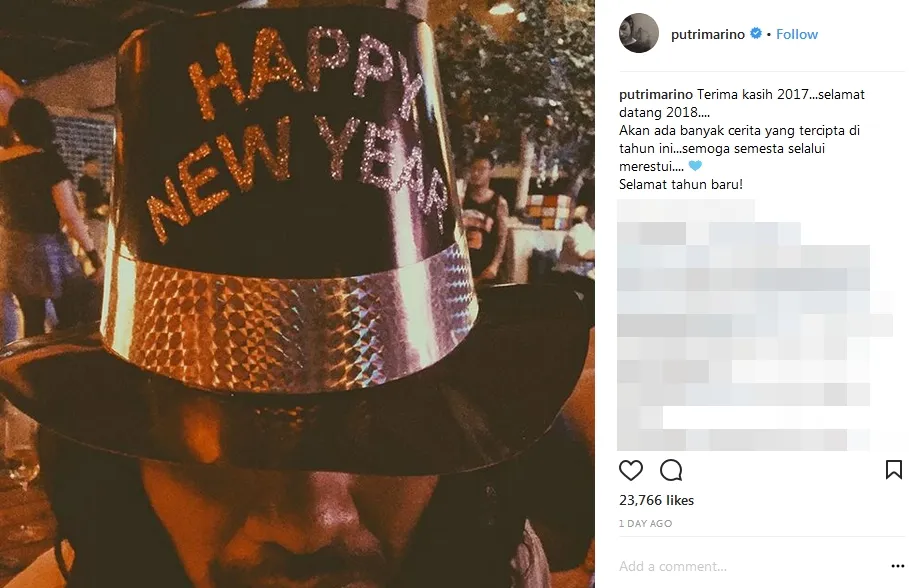 Putri unggah foto Chicco Jerikho @instagram/putrimarino