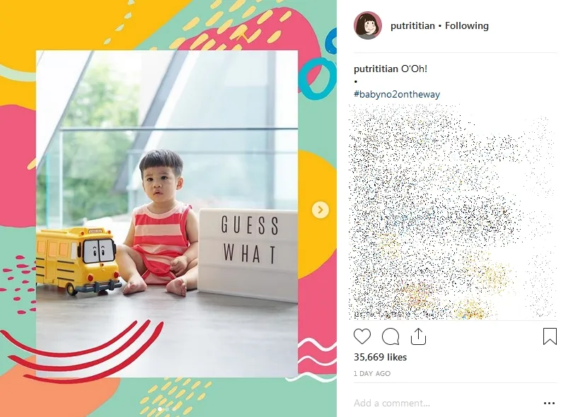 Putri Titian hamil anak kedua ©instagram/putrititian