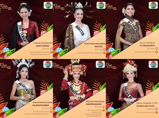 Babak enam besar PUTERI INDONESIA 2018. © Instagram/officialputeriindonesi 