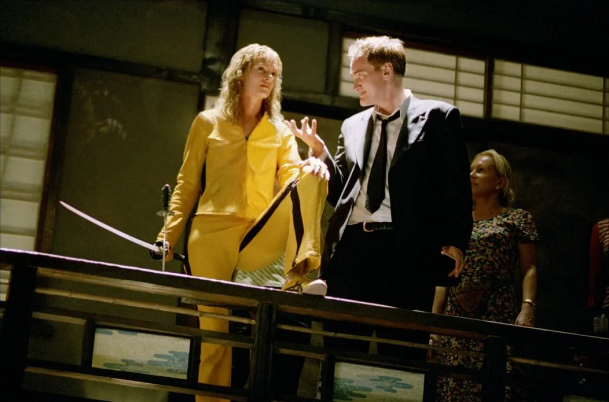 Saat Tarantino mengarahkan Uma Thurman di film KILL BILL