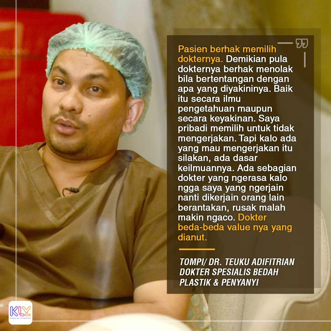 Tompi enggan lakukan operasi bedah plastik / Credit: KapanLagi