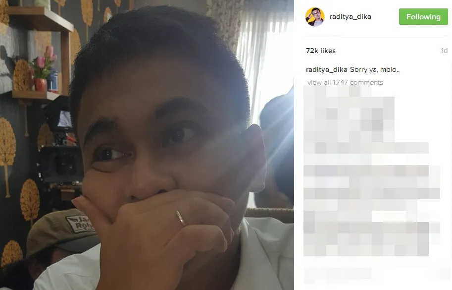 Raditya Dika tunangan? ©instagram/raditya_dika