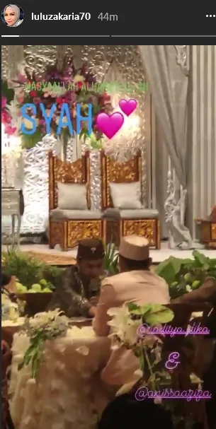 Raditya Dika kala mengucap akad ©instagram/luluzakaria70