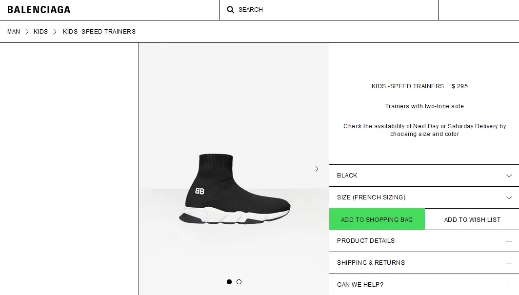 Harga sepatu Rafathar dan AbRam Khan ©balenciaga