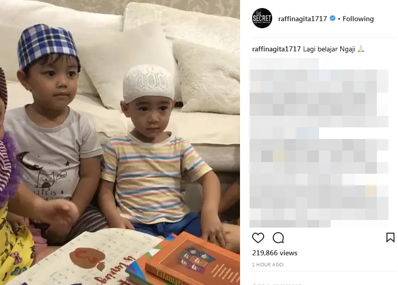 Rafathar belajar mengaji ©instagram/raffinagita1717
