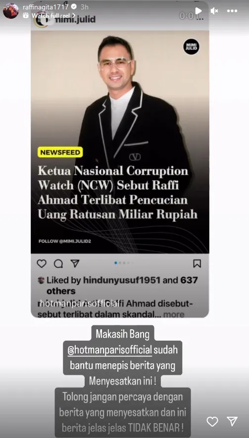 Raffi Ahmad © Instagram.com/Raffinagita1717